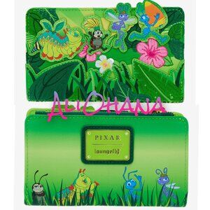 Loungefly Disney Wallet Bugs Life Heimlich Flik Francis Princess Atta Group Scen